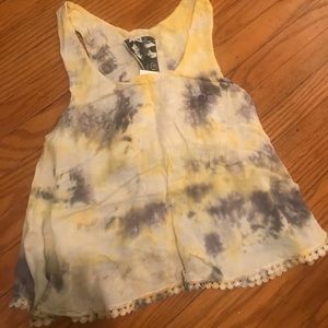 Young, Fabulous & Broke Tie Dye Flowy Crop Tank